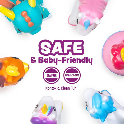 6 Pack Tub Works Fantasy Watertight Bath Toys, | Sealed, No Hole Bath Toys Design Keeps Moisture Out | Soft, Squeezable