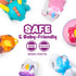 6 Pack Tub Works Fantasy Watertight Bath Toys, | Sealed, No Hole Bath Toys Design Keeps Moisture Out | Soft, Squeezable