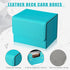 Weewooday 5 100 5 Pcs Leather Deck Card Boxes Large Size Deck Game Holder Storage Box Fit Plus Sleeved Cards Compatible