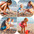 2 2 Vodolo PCS Beach Mesh Shovel with PCS Mesh Beach Bag for Filter Sand, Kids Shell Collecting Scooper for Picking Up