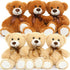 MorisMos Bulk Teddy Bears, 6 Packs of 14 Inch Stuffed Animals, Soft Plush Bears for Baby Shower, Kids, Brown, Dark Brown