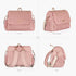Backpack Hannah & Sophia Belle Convertible Baby Diaper & Bag in Pink Polyester with Classic Style