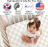 Sweet Jojo Designs Fitted Baby Crib Sheets (Beige Gingham Checkered) for Boys or Girls, Infant Nursery, Toddler Room