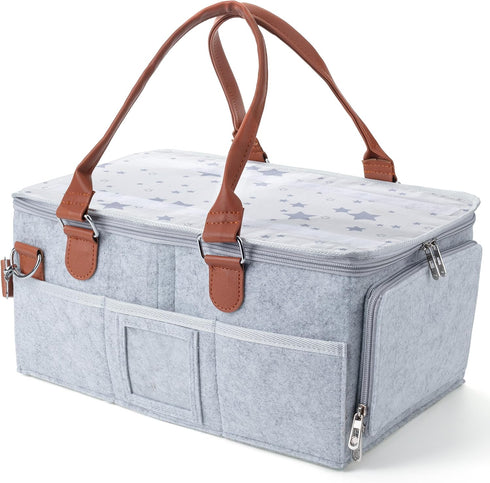 Mr. Pen Baby Diaper Organizer with Lid - Perfect Caddy for Essentials