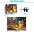 1000 Piece Puzzle for Adults - Cozy Cabin Snowscape Painting - Cute Kitten Jigsaw Puzzles