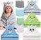 Jaseppor 14 PCS Baby Bath Towels Set, 4 PCS Animal Hooded Baby Towels