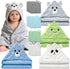 Jaseppor 14 PCS Baby Bath Towels Set, 4 PCS Animal Hooded Baby Towels