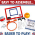 Pop-A-Shot Super Slam Mini Basketball Hoop for Kids and Adults | 2 Basketballs and Pump | Breakaway Rim