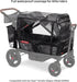 Radio Flyer 2-Seater Voya Stroller Wagon Rain Cover with Storage Bag, Black, Waterproof Stroller Cover for Wagon