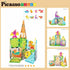 PicassoTiles Magnet Tile Building Blocks Dinosaur World Themed Playset, 8 Animal Character Action Figures for Kids 3+