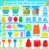 Set Set, 3-12 RACPNEL Collapsible Beach Toys for Kids Toddlers, Travel Beach Sand Castle Kits with Mesh Bag & Molds