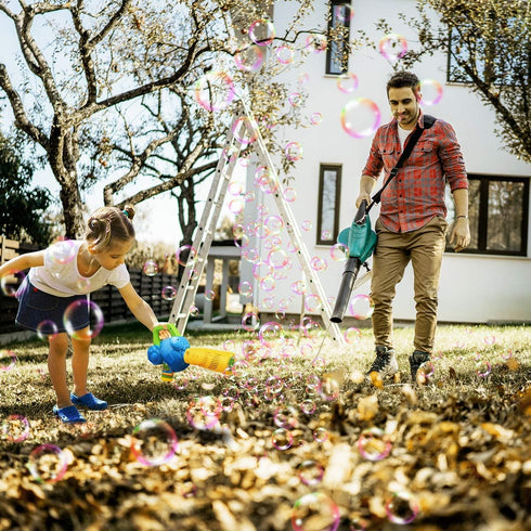 1-3, 3 Summer 2 3 4 Duckura Bubble Leaf Blower, Outdoor Bubble Machine for Toddlers Kids Bubble Gun Blower with Bubble