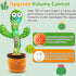 Dancing Talking Cactus Toy, Toddler Gift, Singing & Mimicking Cactus Toy, Rechargeable Baby Toy