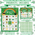St Patrick's Day Bingo Games Cards for 24 Players, Irish Shamrock Bingo for Family School Classroom Activities