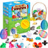 Fenoee Prefilled Easter Eggs - 24Pcs 3D Printed Surprise Eggs with 3D Animals