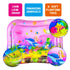 ZHUYNXIR Tummy 39.5x31.5 Extra Big Infant Toys, time Toys, Baby Pink Water Play mat, Fun Early Development Activity
