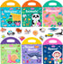 MIKNEKE 6 Pack Jelly Reusable Sticker Books for Toddlers 1-3 2-4 Years, Portable