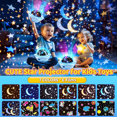 Toys,Dimmable Onefire Star Projector Light Up Toys, Glow In The Dark Stars for Ceiling Projection Kids Night Light