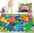 ALASOU 9 PCS Baby Cranes Car Toys with Playmat, 1st Birthday Gifts for 1-2 Year Old Boys