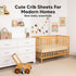 2-Pack 52x28 KeaBabies Organic Crib Sheets for Boys, Girls - Fitted Crib Mattress Sheet Neutral, Breathable Jersey
