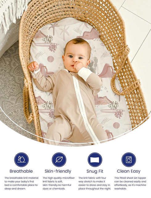 TotAha Cactus Changing Pad Covers Neutral, Buttery Soft Changing Table Cover Girl Boy, Silky Comfort Diaper Changing Pad Cover Fit 32x16 Changing Pads