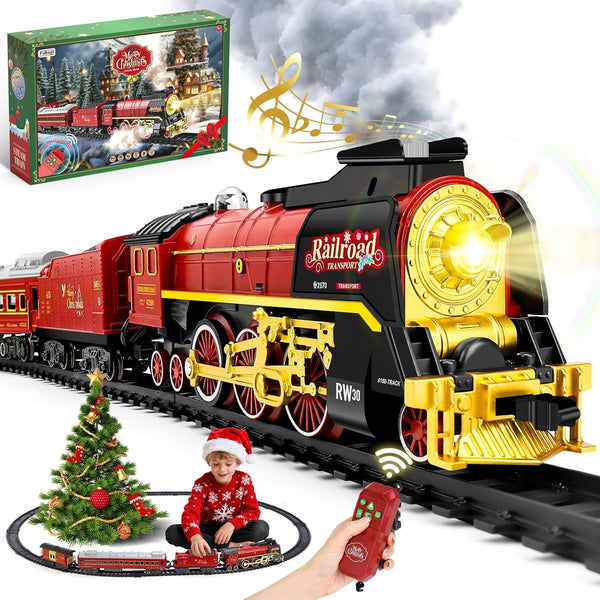 Christmas Train Set for around under The Tree, Electric Christmas Tree Train