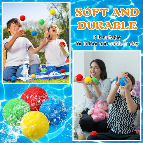 40 Extra Large 3.94 Inch Reusable Water Balls - Soft Splash Water Balls for Outdoor Games and Summer Fun