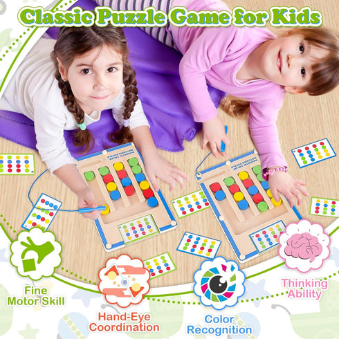 3 4 5 6 7 4-7 Kids Montessori Magnetic Wooden Toys: Year Old Birthday Gift for Boys Girls Age Preschool Educational