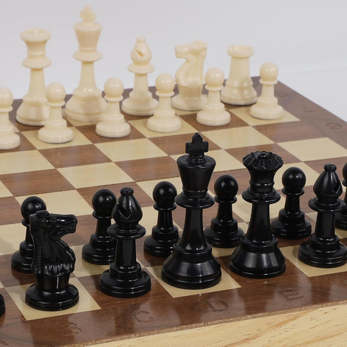 Juegoal Plastic Chess Pieces Only, 32 Pieces, 3.75 Inch King Figures, Replacement Chess Game Pawns Figurine Pieces