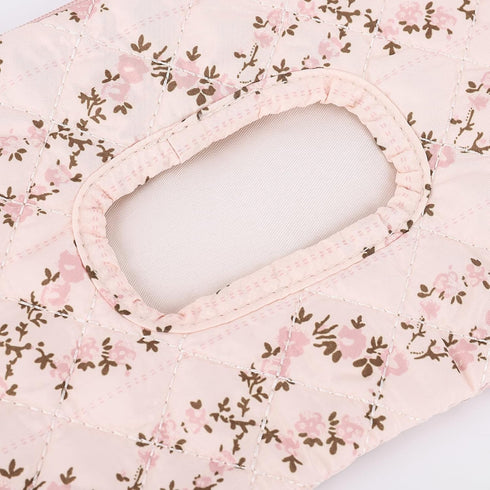 Generic Quilted Baby Wipe Holder Floral Portable Wipes Case for Stroller, Refillable Waterproof Wet Wipes Pouch