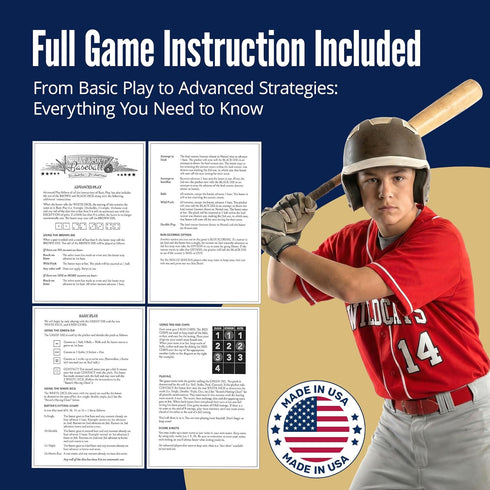 8-12, Baseball Gifts for Boys Baseball Board Games for Kids and Adults with Dice, Tokens, & Score Pad, Fun Indoor Game