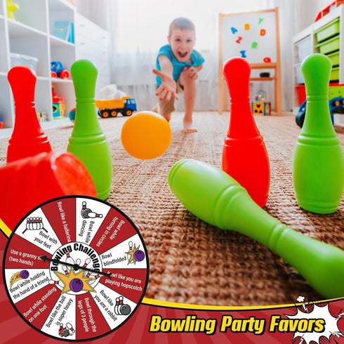 Bowling Challenge Game Spinner for Mini Party Favors and Birthday Supplies for Boys and Girls