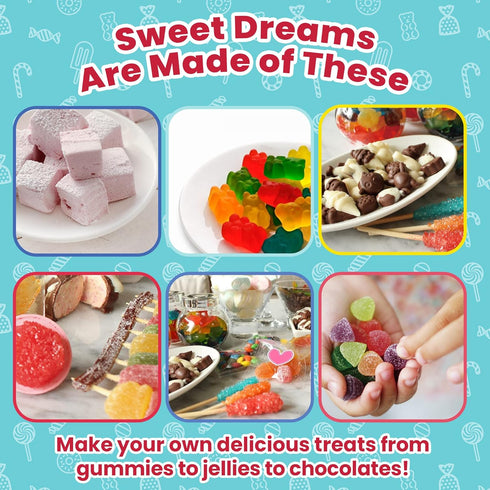 Playz Edible Candy Making Science Kit for Kids Ages 8-12, 40 Experiments to Make Your Own Chocolates