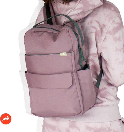1 LB Backpack 11 RED ROVR Roo Lightweight Diaper Bag | organizational pockets| Durable & Water-Resistant (Mauve)
