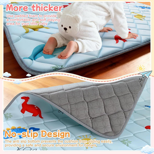 74" 50" omzer Baby Play Mat for Floor: x Playpen Mat - Thicker & Large Soft Cushioning Padding Foam Playmats for Babies