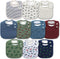 Hakochia Waterproof Baby Bibs Organic Cotton Super Soft and Absorbent With Adjustable