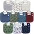 Hakochia Waterproof Baby Bibs Organic Cotton Super Soft and Absorbent With Adjustable