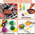 Playset 2-Layer Set,Indoor 3 4 5 6 7 8 Kids Grill Play Kitchen Toys, Kids BBQ Grill Kitchen with Smoke, Sound & Light