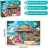 BraniacBits 500 500 20.5 15 inch Pieces Puzzle for Adults, Beach House Flower Puzzle, Recycled Cardboard Jigsaw Puzzles