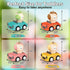 1-3, 6-9-12-18 Set, 1st 1-2 Press to Go Friction Inertia Car, Animal Toddler Toy Cars Infant Month Play Figure Vehicle