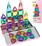 ORZbb Mini Magnetic Tiles Toddler Travel Essentials Set with Case, Magnetic Blocks Building