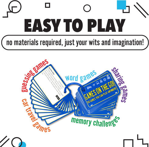 Games on the Go by Continuum Games - Portable Family Games for 2+ Players, Blue