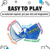 Games on the Go by Continuum Games - Portable Family Games for 2+ Players, Blue
