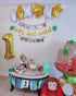JeVenis Jungle Animals First Birthday Decoration, Wild Safari Banner for Birthday Celebration