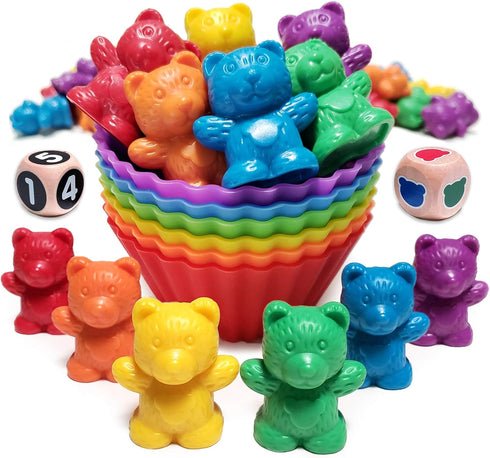 Deluxe Counting & Sorting Bears Game Set - Montessori Fine Motor Learning