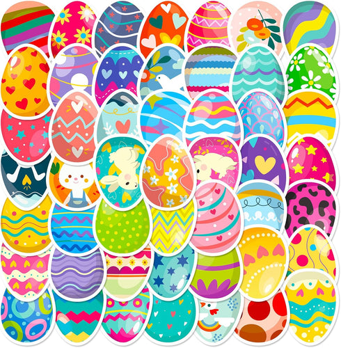 Waxkure 50 Pcs Egg Stickers, Basket Stuffers Basket StuffersDecoration Easter Egg Decoration, Easter