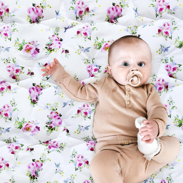 Baby Playpen Mat 59x59 Inches, One-Piece Crawling Non Slip Padded Pad for