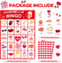 Valentines Day Large Size Bingo Game Card for Kids/Adults - 24 Players, Valentine Party Favor