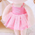 Gloveleya Baby Doll Gifts - Plush Curly Hair Ballet Dolls, Soft Girl Toys, Pink, 33CM