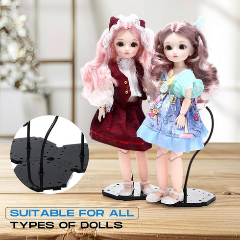 12 8 12 Inches 1/144 Wonderjune Pcs Action Figure Stands for to Dolls Flexible Assembled Action Figure Display Holder